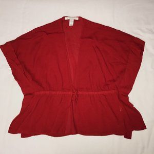 Cute Open-Tie Red Top